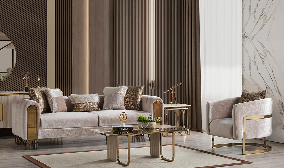 Solo Gold Koltuk Takımı Outlet