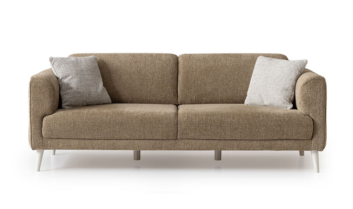 Sosa Kahverengi Üçlü Koltuk