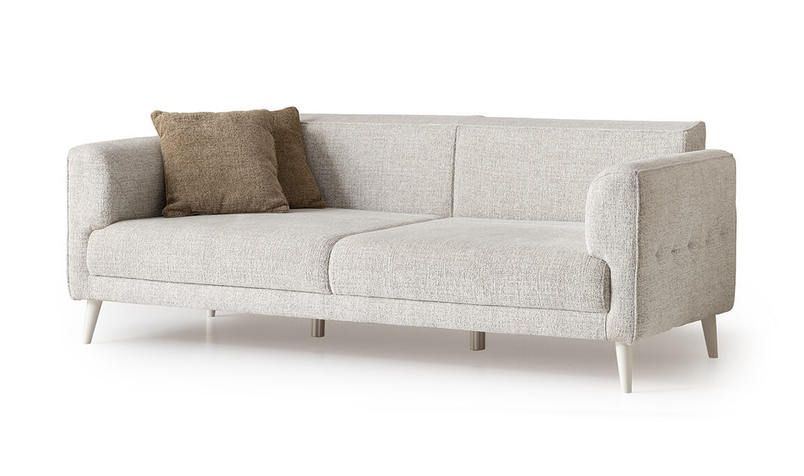 Sosa Krem Üçlü Koltuk - 6