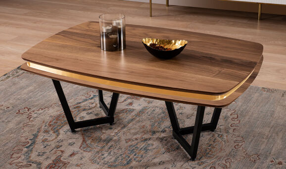 Tesla Orta Sehpa Ekru Gold - 