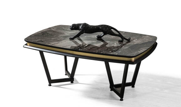 Tesla Orta Sehpa Siyah Gold - 