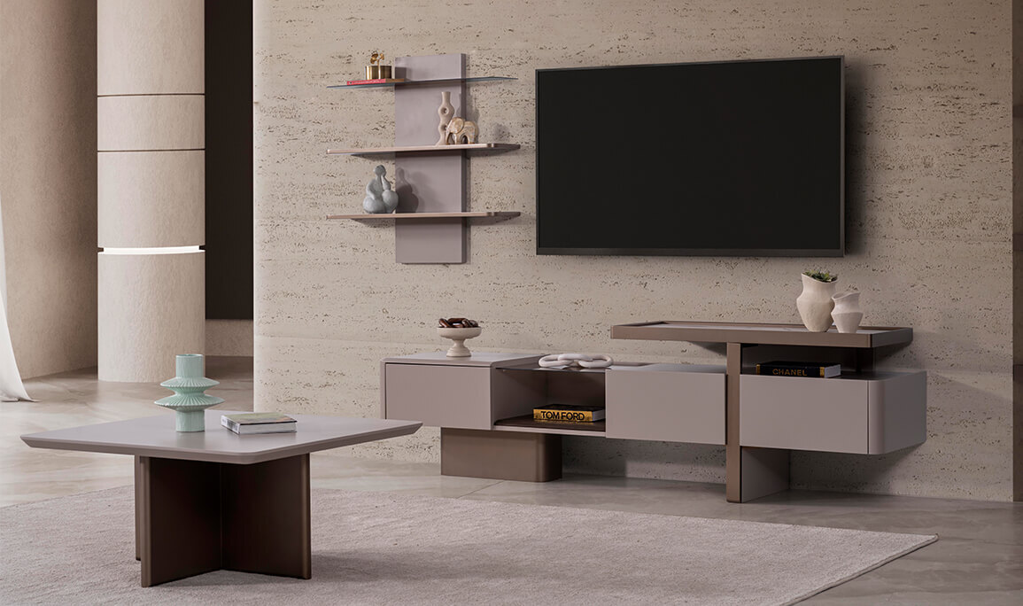 Tianji Tv Ünitesi Krem - 2