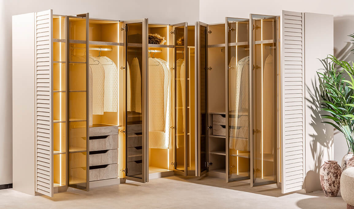 Tina 10 Kapılı Köşe Gardırop