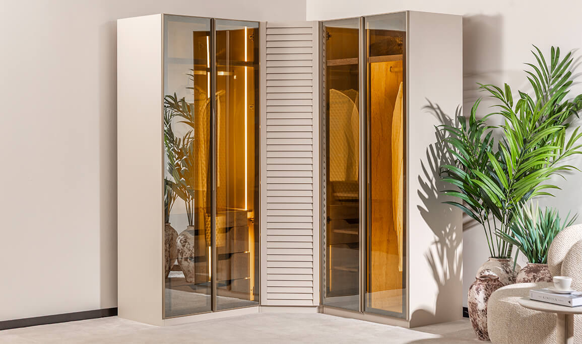 Tina 5 Kapılı Köşe Gardırop