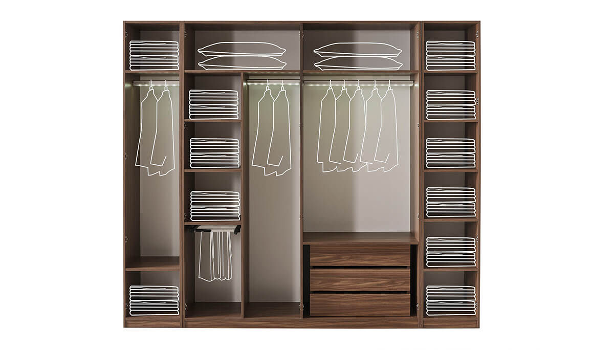 Valencia 6 Kapılı Gardırop