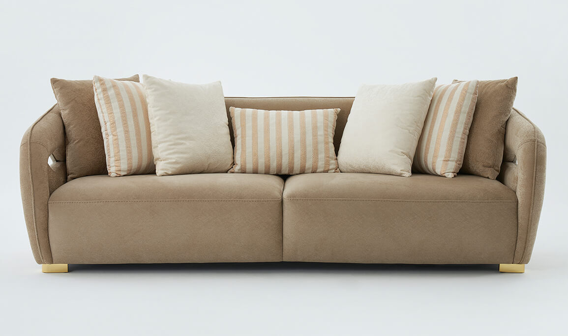 Velmora Üçlü Koltuk Kahve