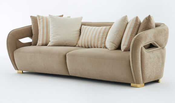 Velmora Üçlü Koltuk Kahve - 5