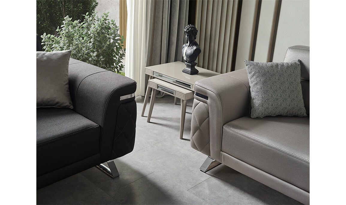 Voyager Gri Üçlü Koltuk - 10